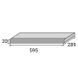Бортовая плитка прямая Aquaviva Montagna Light Gray, 595x289x20 мм