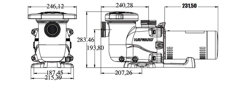Насос для бассейна Hayward Max-Flo XL 14-17 м3/г, 220В, 0,95 кВт FR