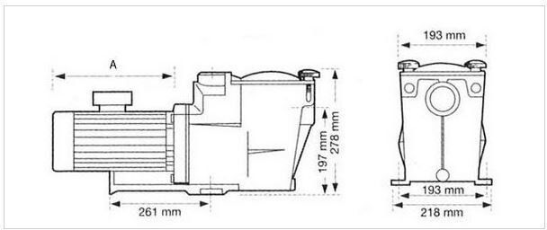 Насос Hayward Super, малошумний, 15-17 м3/г, 1,1 кВт FR