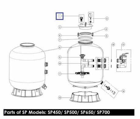 Воздушная заглушка для фильтров Emaux серии SP (89010701)