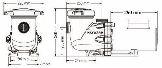 Насос для бассейна Hayward TriStar 23-26 м3/г, 220В, 1,1 кВт FR