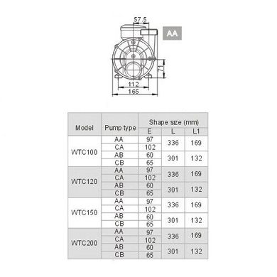 Насос для бассейна AquaViva WTC120-CA 14 м3/ч (1.2HP, 220В)