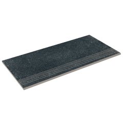 Бортовая прямая плитка Aquaviva Granito Black, 595x289x20 мм