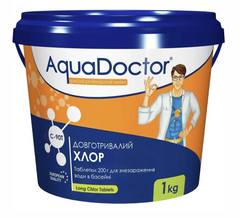 Таблетки для бассейна длительный хлор AquaDoctor C-90T 1 кг