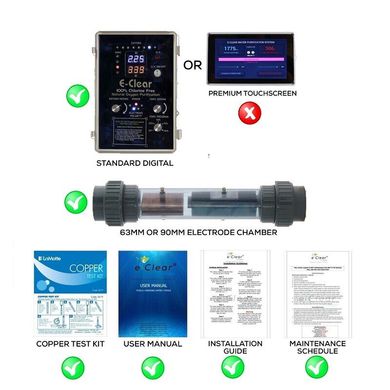 Система обеззараживания для бассейна E-Clear до 150 м3 (MK7/CF1-150) Гидролиз + ионизация Cu