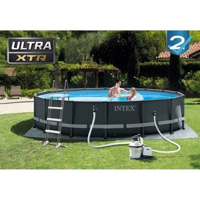 Каркасный бассейн Intex 26326 ULTRA XTR (488х122 см) с песочным фильтром, лестницей и тентом