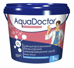 , AquaDoctor, Для дезинфекції, Гранулы, Активный кислород, 1 кг, Ведро, Для бассейнов, 24 месяца, Китай