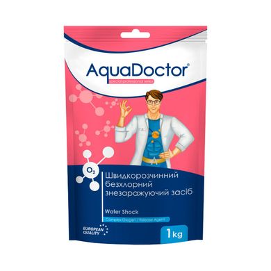 , AquaDoctor, Для дезинфекции, Гранулы, Активный кислород, 1 кг, Ведро, Для бассейнов, 24 месяца, Китай