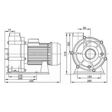 Насос Emaux AFS40 (380В, 75 м3/час, 4HP)