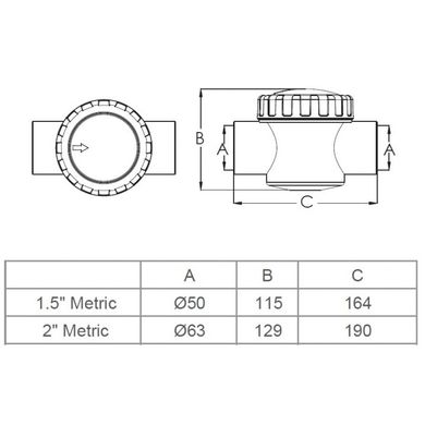 Зворотній клапан Emaux V40-1 (E) 50 мм