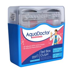 Тестер для бассейна AquaDoctor Box таблеточный pH и O2 (20 тестов)