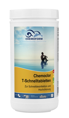 Быстрый хлор для бассейна в таблетках по 20 г Chemoform "Кемохлор Т", 1 кг
