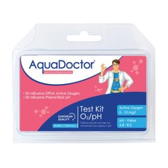 Тестер для бассейна AquaDoctor mini таблеточный pH и O2 (20 тестов)