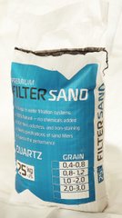 Песок кварцевый Filtersand 0.4 - 0.8 мм (Украина), мешок ПП 25 кг