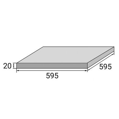 Плитка для террасы Aquaviva Montagna Light Gray 595x595x20 мм
