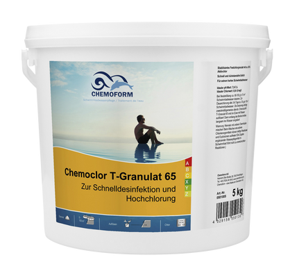 Быстрый хлор для бассейна в гранулах CHEMOFORM "Chemoclor T Granulat 65", 5 кг